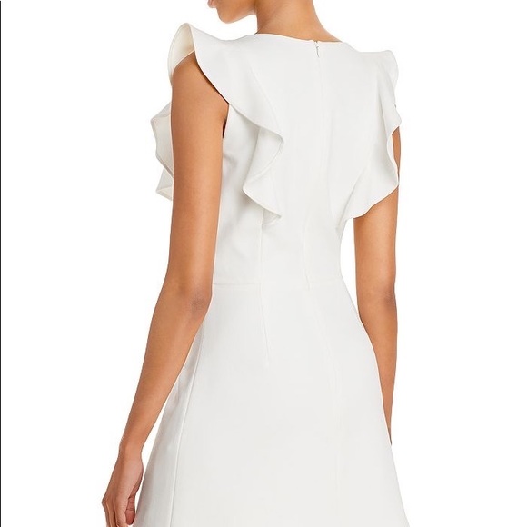 French Connection Whisper Ruffled V-Neck Mini Dress - Picture 4 of 6